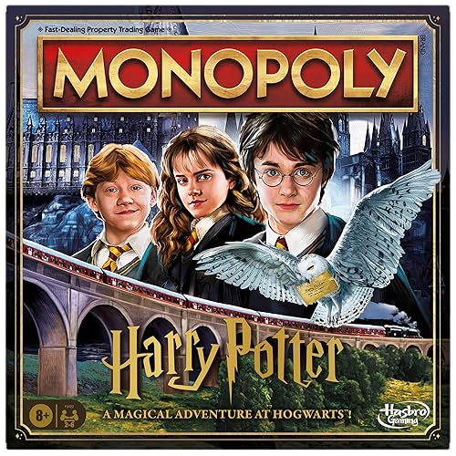 Hasbro Gaming Monopoly Harry Potter Edition, Board Game for 8+ Year Old Kids, Strategy Games for 2-6 Players, Children and Adults, Fun Christmas and Birthday Gift for Family