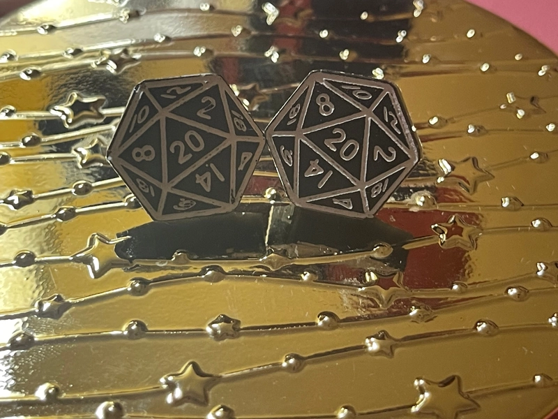 D20 Dice Earrings Studs Hypoallergenic
