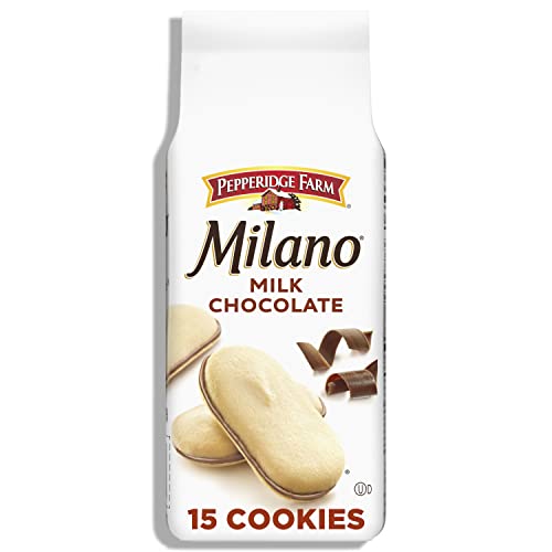 Pepperidge Farm Milano Milk Chocolate Cookies, 6 OZ Bag (15 Cookies) - Milk Chocolate - 6 Ounce (Pack of 1)