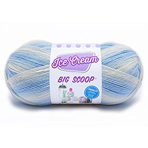 Lion Brand Yarn Ice Cream Big Scoop Yarn, Cookies & Cream - Blueberry