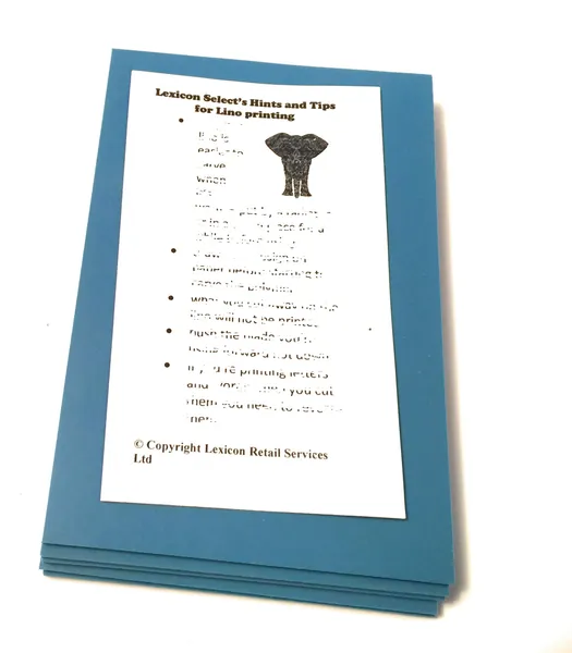 Lexicon Select Extra Super Soft Lino Block 150x100 mm - Pack of 10 with Lino Printing Hints and Tips