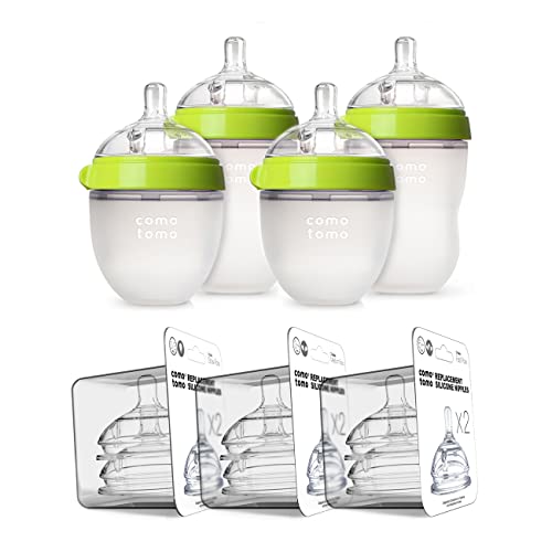Comotomo Baby Bottle Bundle, Green - Green