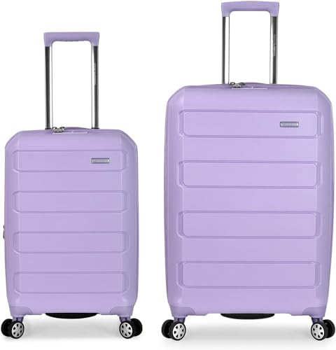 Traveler's Choice Pagosa Indestructible Hardshell Expandable Spinner Luggage, Lavender, 2 Piece Set - 2 Piece Set - Lavender