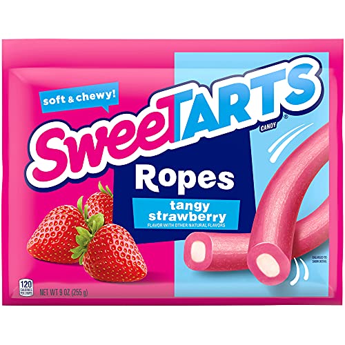 SweeTARTS Ropes Tangy Strawberry, 9 Ounce, Pack of 12