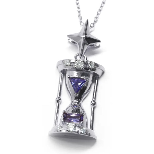 Time Hourglass pendant - Silver
