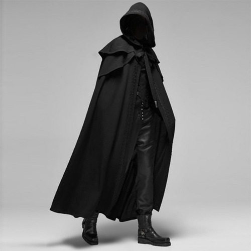 Gothic Hooded Cloak | Black / 3XL