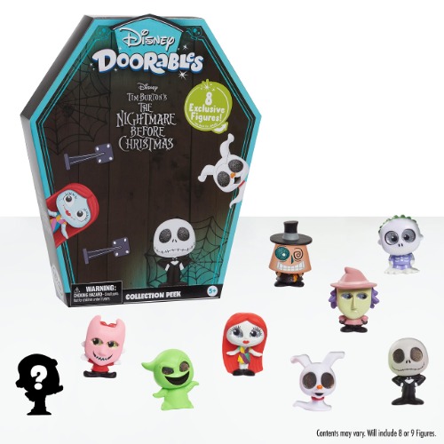 Just Play Disney Doorables Tim Burton’s The Nightmare Before Christmas Collection Peek, Includes 8 Exclusive Mini Figures, Styles May Vary - 