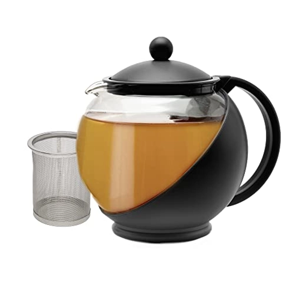 Primula Half Moon Teapot, 40-Ounce, Black