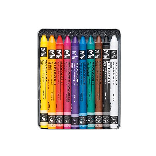 Caran D'ache Neocolor II set 10 wasservermalbare farbkreiden