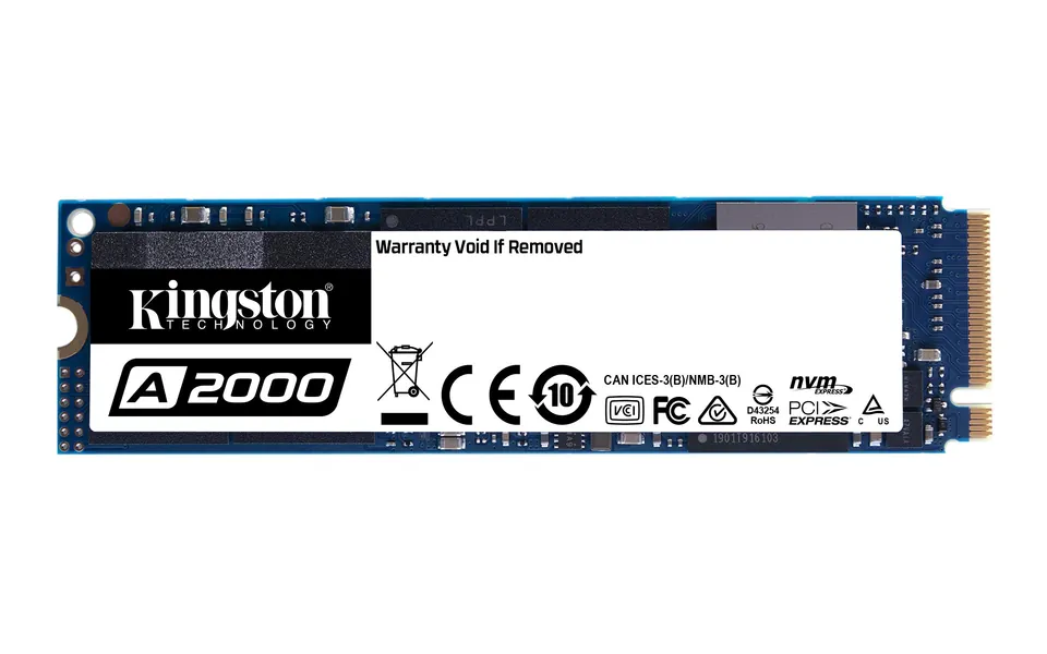 Kingston 500GB A2000 M.2 2280 Nvme Internal SSD PCIe Upto 2000MB/S with Full Security Suite SA2000M8/500G