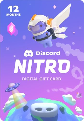 Discord Nitro 12-Month Subscription Gift Card [Digital Code] - 12-Month Subscription Gift Card