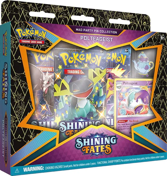 Pokemon Sword & Shield: Shining Fates "Shining Star" Mad Party Pin Collections (English) [In Stock, Ship Today] - Polteageist