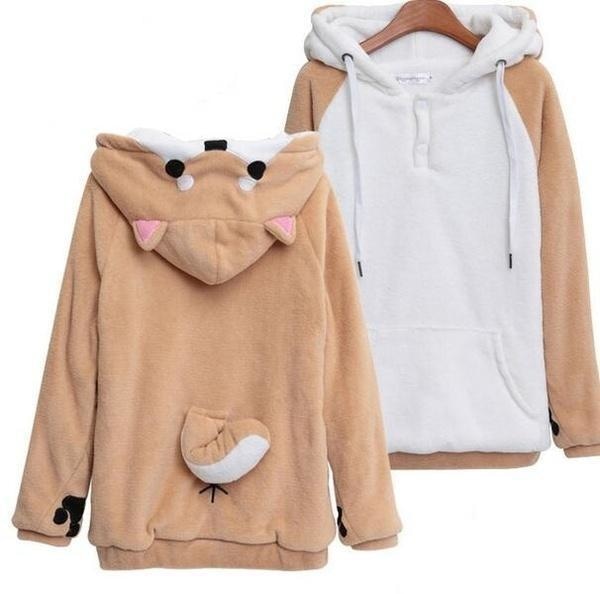 Corgi Puppy Hoodie - Brown Puppy / L