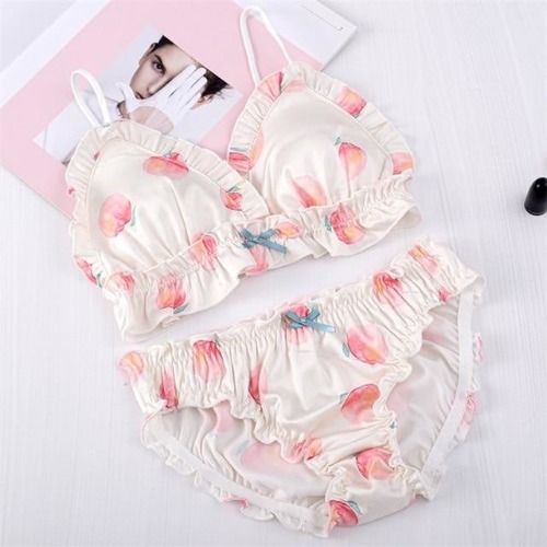 Sweet Peach Lingerie Set - Peach / M (A or B Cup)