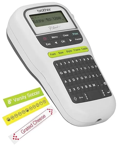 Brother P-Touch, PTH110, Easy Portable Monochrome Label Maker, Lightweight, Qwerty Keyboard, One-Touch Keys, White - PTH110 - New