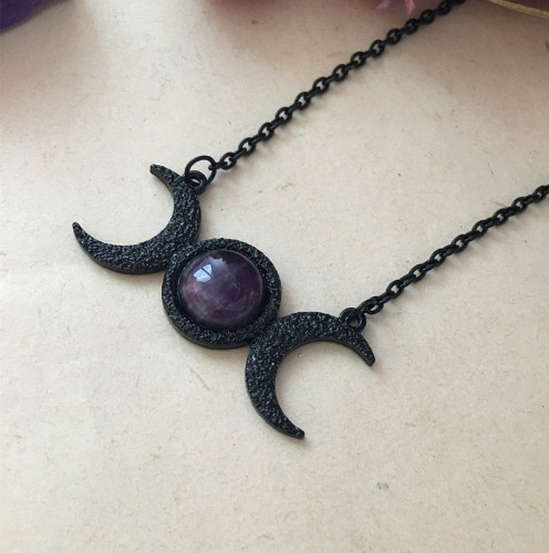 Lunar Ebony Chain Necklace