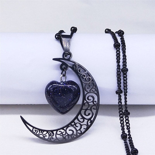 Omens' Midnight Heart Necklace