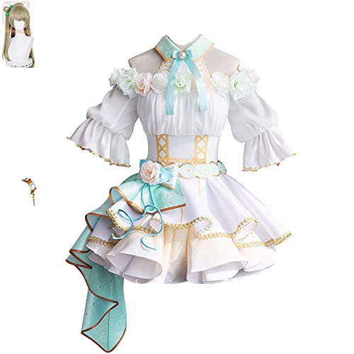 HJMAX Minami Kotori Cosplay Costume Halloween Carnival Costume - Female S - Custome+wig