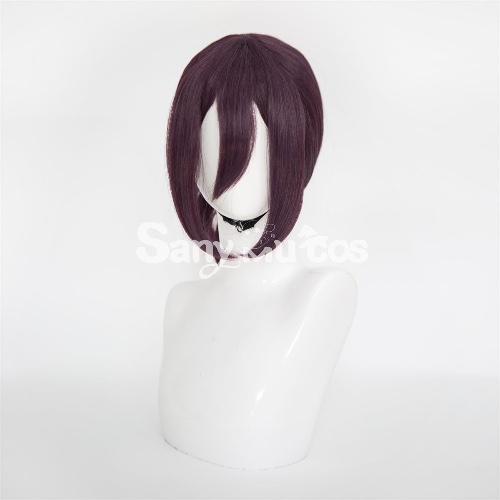 【In Stock】Anime Chainsaw Reze Dark Purple Ponytail Medium Cosplay Wig