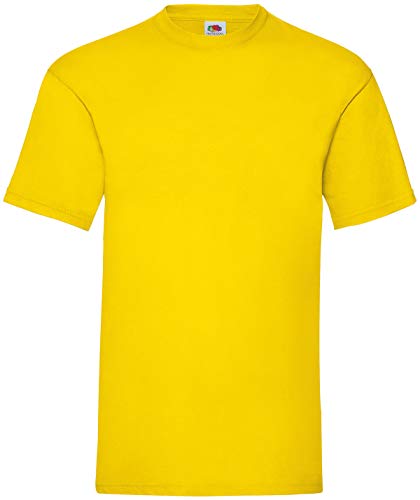 Fruit of the Loom Men's Valueweight Short Sleeve T-Shirt - M - Fluorescent Yellow