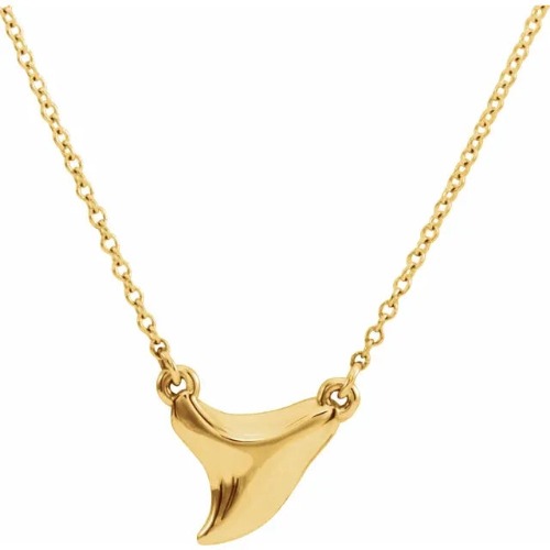 Shark Tooth 14k Gold Necklace