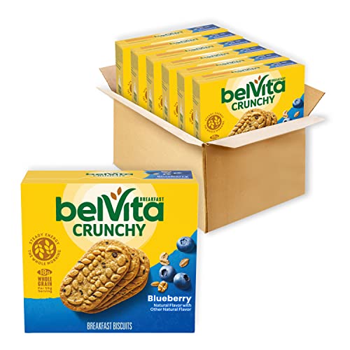 belVita Blueberry Breakfast Biscuits, 30 Total Packs, 5 Count(Pack of 6) - Blueberry - Biscuit