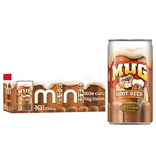 Mug Root Beer Soda, 7.5 Ounce Mini Cans, 10 Pack - Root Beer - 7.5 Fl Oz (Pack of 10)