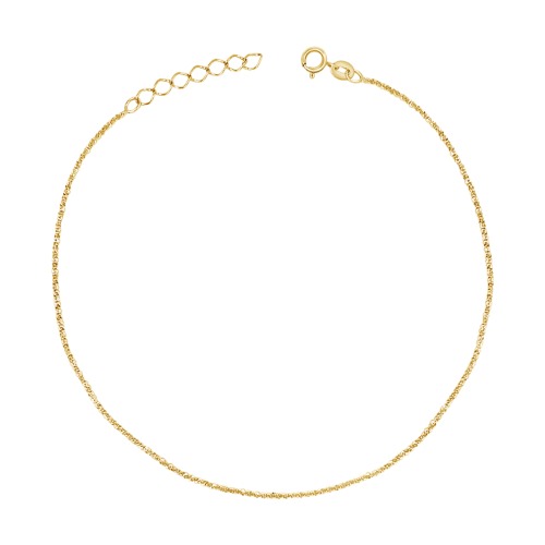 Glimmer Chain Anklet | 14K Yellow Gold / 9 - 10.25" Inches Adjustable