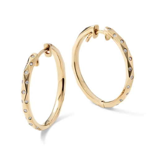Quinn Geometric Diamond Hoops