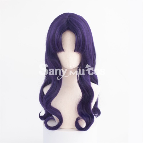 【In Stock】Anime Neonn Genesiss Eevangelion Cosplay Kkatsuragi Misatoo Purple Curly Long Cosplay Wig