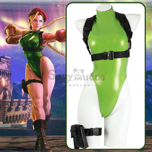Game Street Fighte Cosplay Cammy Jumpsuit Cosplay Costume Plus Size - S