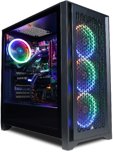 CYBERPOWERPC Luxe Gaming PC - Intel Core i9-11900KF, Nvidia RTX 3060 12GB, 32GB RAM, 1TB NVMe SSD, 650W 80+ PSU, Wi-Fi, refrigeración líquida, Windows 11, flujo de aire 4000D