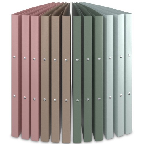 ACROPAQ - 12 x Ringbuch A4 - Ordner schmal, Pastell, Mit 2 Ringen, 2 cm Rückenbreite - Schulsachen aesthetic, Ringordner, Aktenordner - RB05 - 2 Ringe, 2cm Rückenbreite