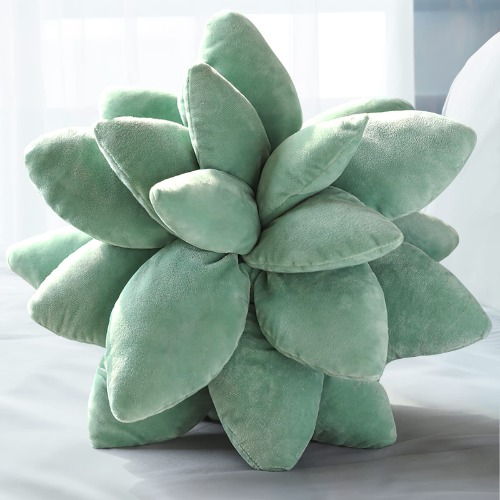 OtNiap 45cm/17.7IN Pillow Plush 3D Succulent Pillow - Succulent Cactus Decor PillowCactus Throw Pillows Cute Leaf Plush Cushion Plant Shaped Pillow for Bedroom Home Decoration (C) - C