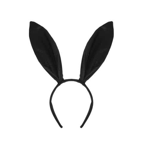 JoviaFesta Bunny Ears Headbands for Cosplay Party Costume Accessories - Black