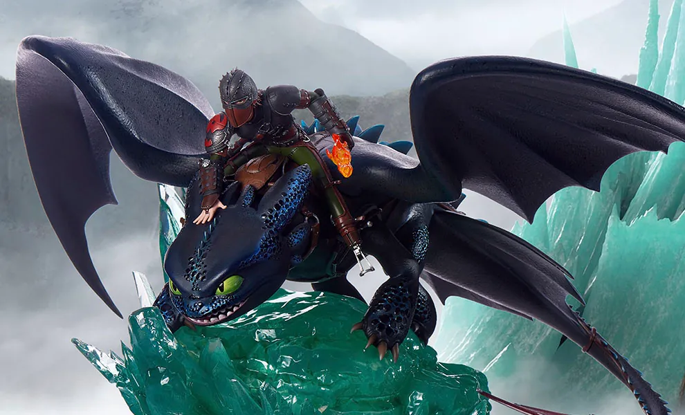 Toothless and Hiccup Statue by Taka Corp Studio