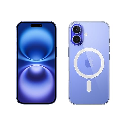 Apple iPhone 16 (512 Go) - Outremer + Coque Transparente avec MagSafe - Outremer - 512 Go - +Coque transparente