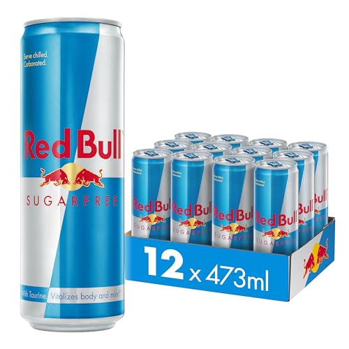 Red Bull Energy Drink Sugar Free 473 ml x12 - Sugarfree - 473 ml (Pack of 12)