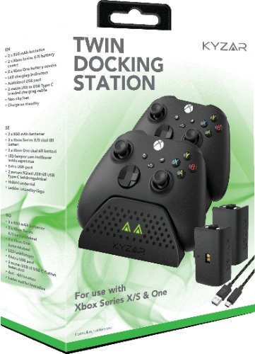Kyzar Twin Dock Station Charging Dock and Batteries, Xbox Series S / X (XSX7KTDS)