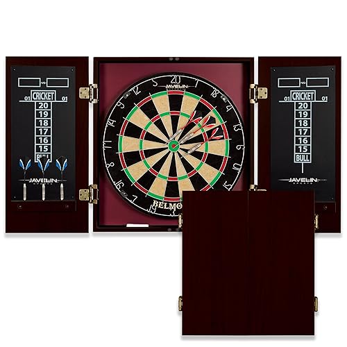 EastPoint Sports Bristle Dartboard and Cabinet Sets- Features Easy Assembly - Complete with All Accessories - Belmont Dartboard with Cabinet