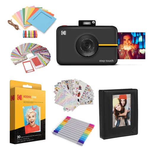 Zink Kodak Step Touch Instant Camera with 3.5” LCD Touchscreen Display,13MP 1080p HD Video (Black) Starter Bundle - Starter Bundle - Black