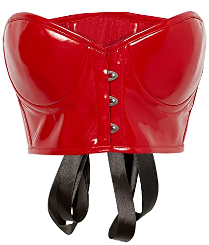 Daisy corsets womens Lavish Red Patent Pvc Underwire Short Bustier - 3X - Red