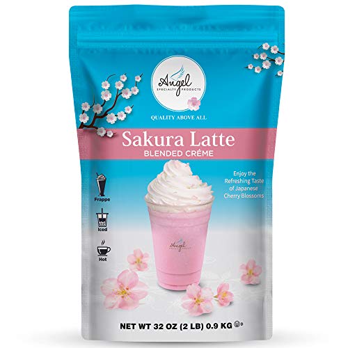 Sakura Latte Blended Crème by Angel Specialty Products [2 LB] [22 Servings] - Sakura - 2 Pound (Pack of 1)