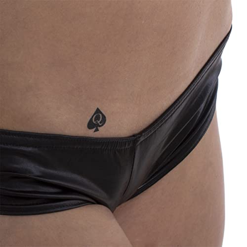 20 Queen of Spades mini Tattoo - QoS black tattoo for Hotwife - BBC lovers (20) - 20
