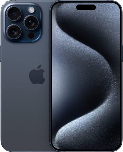 Apple iPhone 15 Pro Max, 256GB, Blue Titanium - Unlocked (Renewed) - Blue Titanium - 256GB