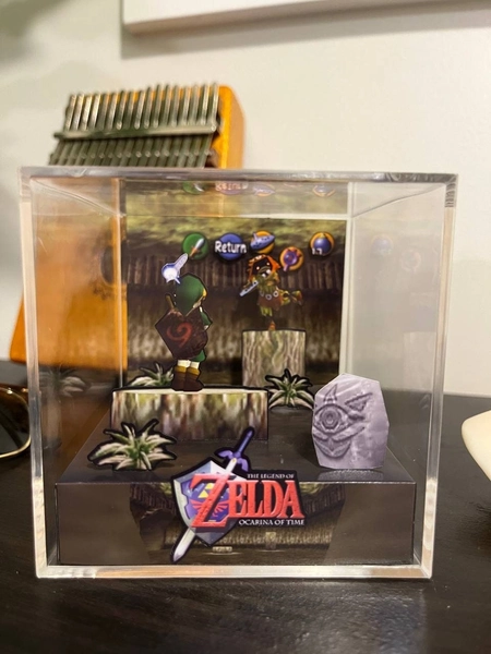 Ocarina of Time Skull kid 3D Diorama cube