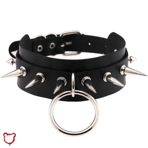 Black Faux Leather Choker