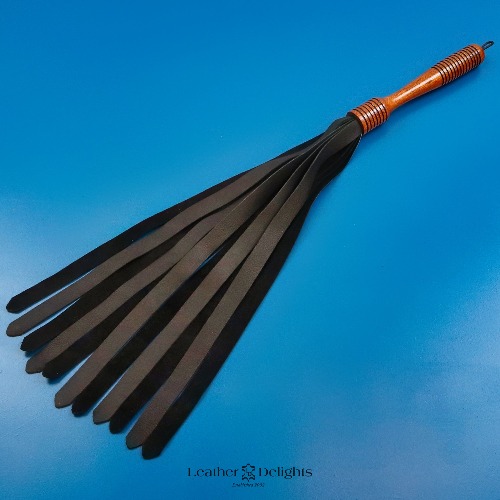 Large Soft Black Leather Flogger