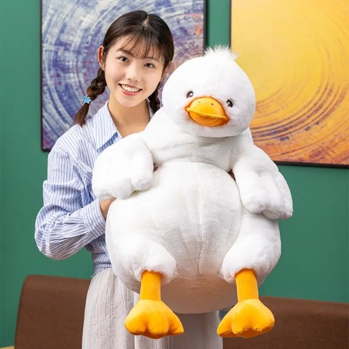 Soft Kawaii Duck Plush Pillow - White / 30cm