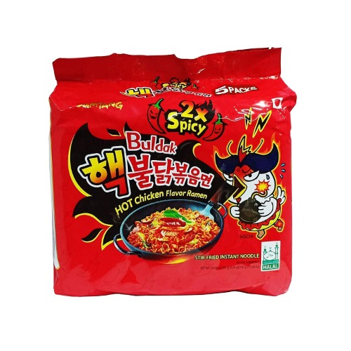 Samyang 2X Spicy Hot Chicken Flavor Ramen_KOREAN SPICY NOODLE (140g Each) (5 packs)